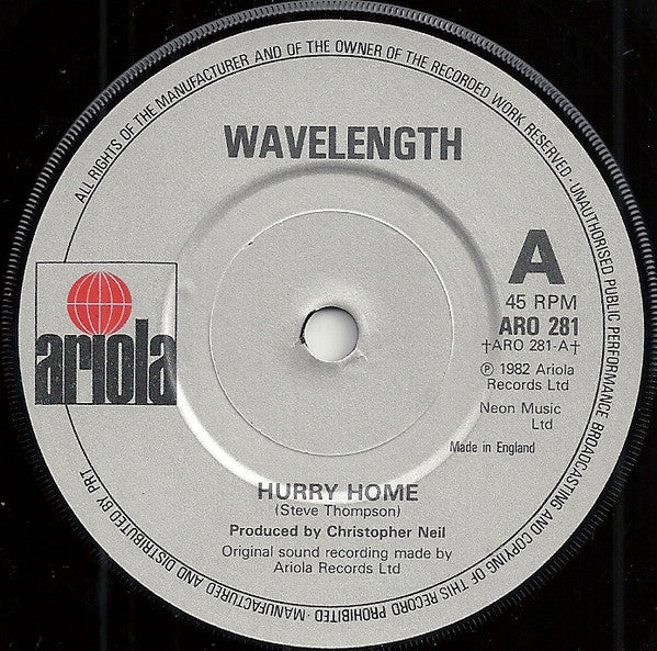 Wavelength (5) : Hurry Home (7", Single)