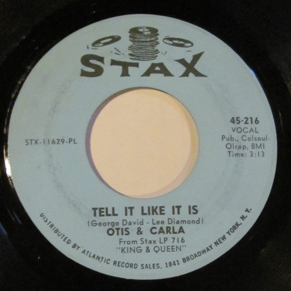 Otis Redding & Carla Thomas : Tramp / Tell It Like It Is (7", Single, Pla)