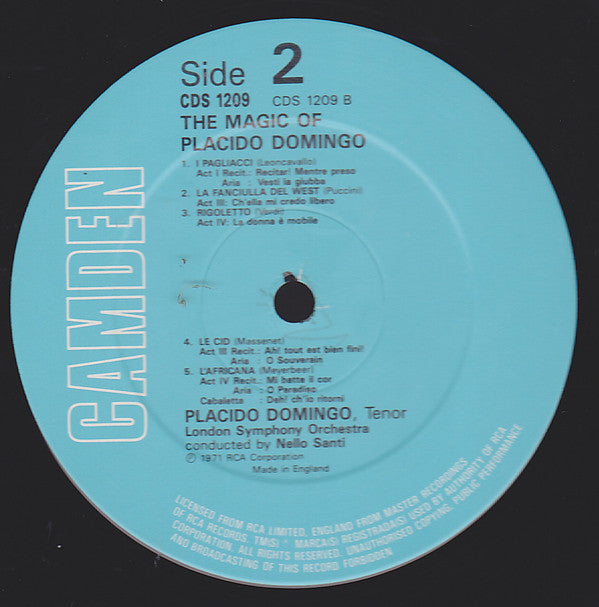 Placido Domingo With The London Symphony Orchestra* : The Magic Of Placido Domingo (LP, Comp)