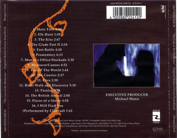 Trevor Jones / Randy Edelman : The Last Of The Mohicans (Original Motion Picture Soundtrack) (CD, Album)
