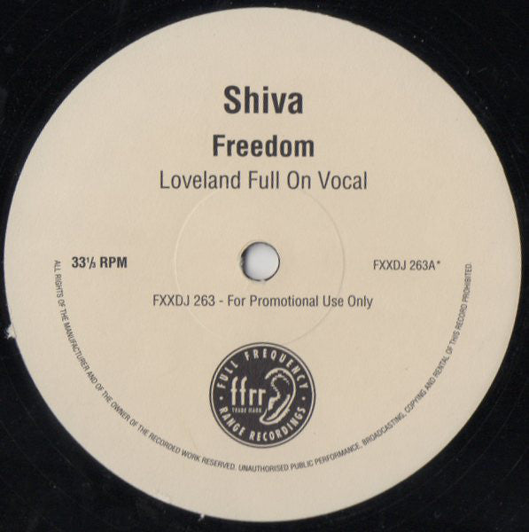 Shiva : Freedom (12", Promo)