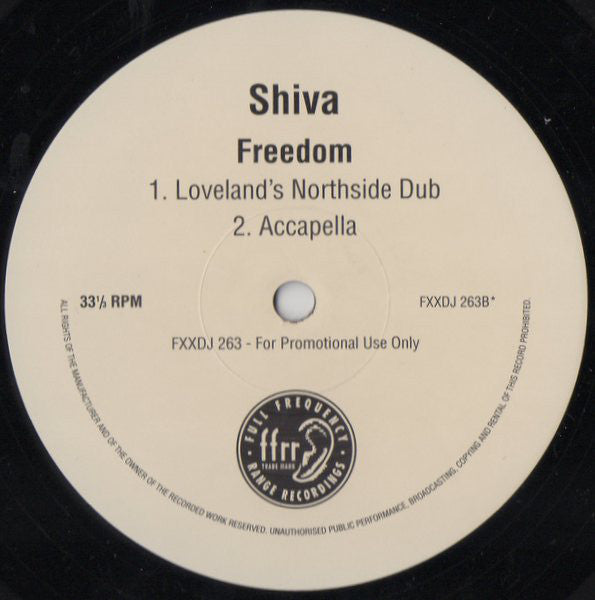 Shiva : Freedom (12", Promo)