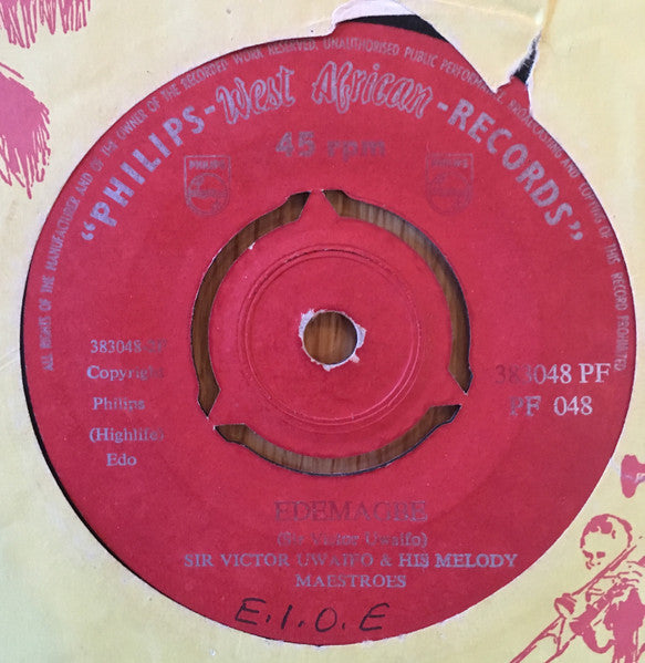 Sir Victor Uwaifo & His Melody Maestroes : J.J.C.  (7", Mono)