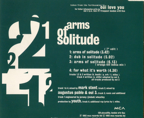 Oui 3 : Arms Of Solitude (CD, Maxi)