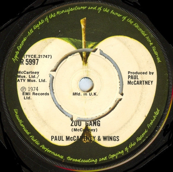 Paul McCartney & Wings* : Band On The Run  (7", Single)