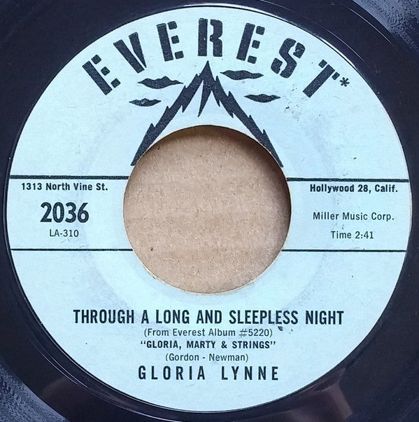 Gloria Lynne : I Wish You Love / Through A Long And Sleepless Night (7", Single)
