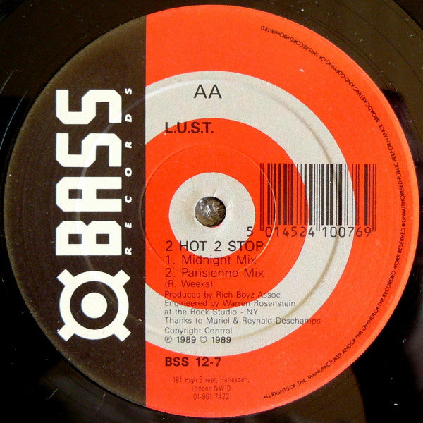 L.U.S.T. : 2 Hot 2 Stop (12")