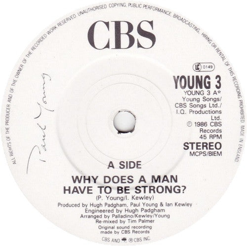 Paul Young : Why Does A Man Have To Be Strong (7", Single)