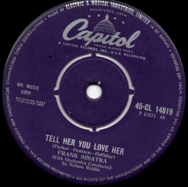Frank Sinatra : Witchcraft / Tell Her You Love Her (7", Single)