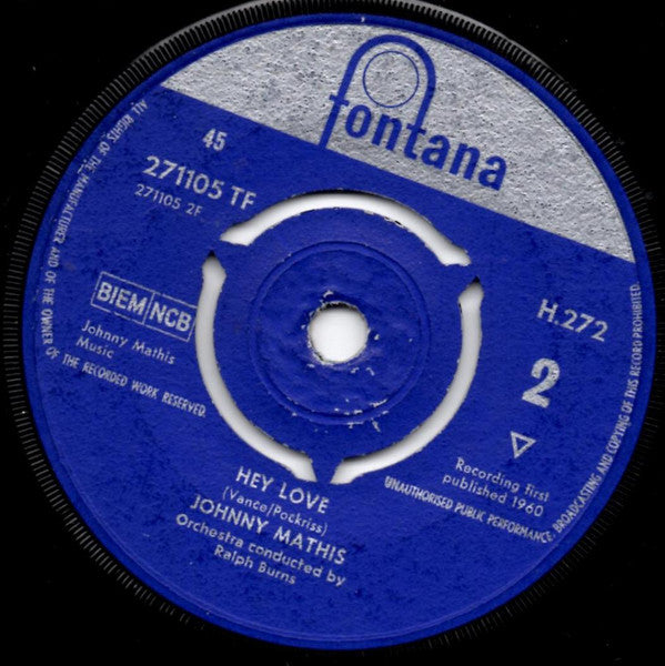 Johnny Mathis : Maria / Hey Love (7", Tri)