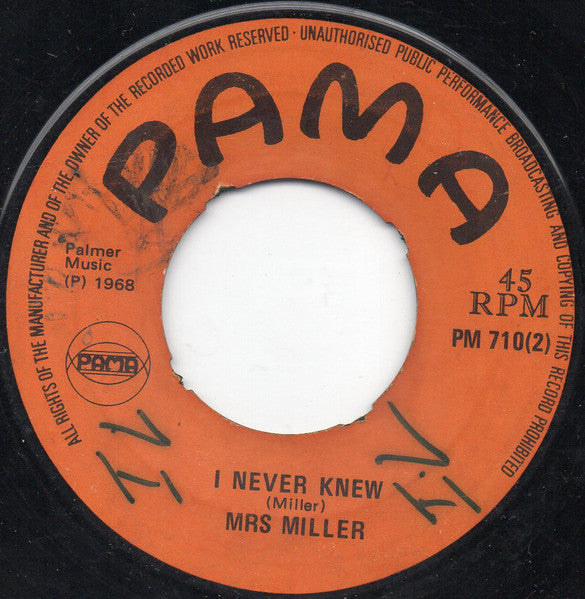 Lloyd Tyrell / Mrs. Miller (3) : Bang Bang Lulu / I Never Knew (7", Single, 4 P)