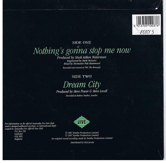 Samantha Fox : Nothing's Gonna Stop Me Now (7", Single)