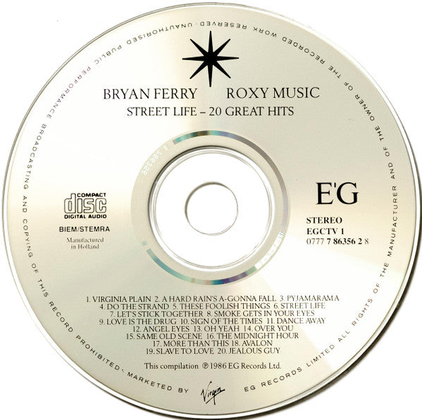 Bryan Ferry / Roxy Music : Street Life - 20 Great Hits (CD, Comp, RP)