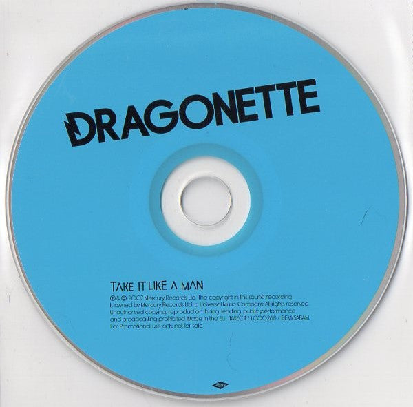 Dragonette : Take It Like A Man (CD, Single, Promo)