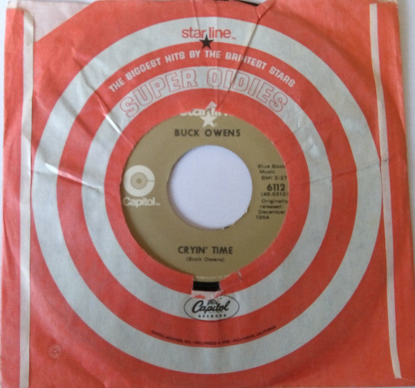 Buck Owens : I've Got A Tiger By The Tail / Cryin' Time (7", Single, RE, Gol)