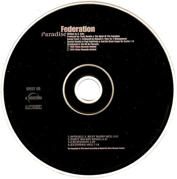 The Federation : Paradise (CD, Single)