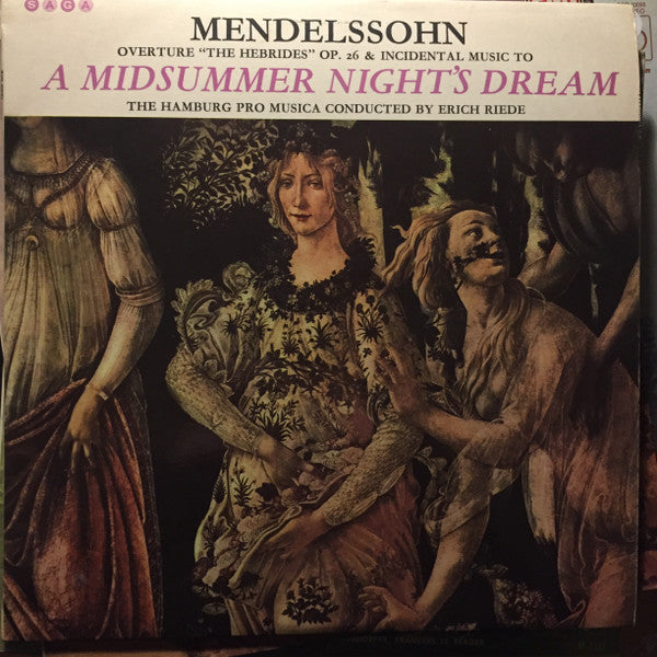 Felix Mendelssohn-Bartholdy, The Hamburg Pro Musica Conducted By Erich Riede : A Midsummer Night's Dream (LP)