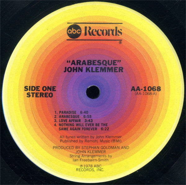 John Klemmer : Arabesque (LP, Album, San)