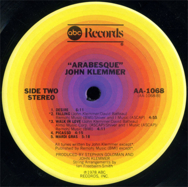 John Klemmer : Arabesque (LP, Album, San)