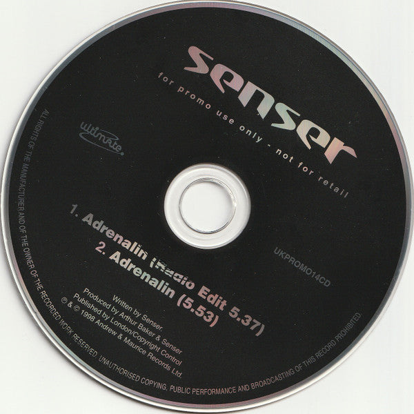 Senser : Adrenalin (CD, Promo)