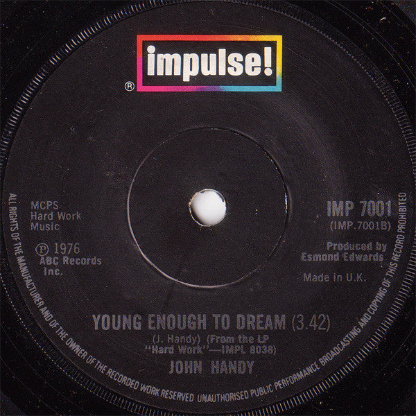John Handy : Hard Work (7", Single)