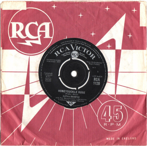 Lena Horne With Nat Brandwynne & His Orchestra : Honeysuckle Rose (7", Single, RE, M/T)