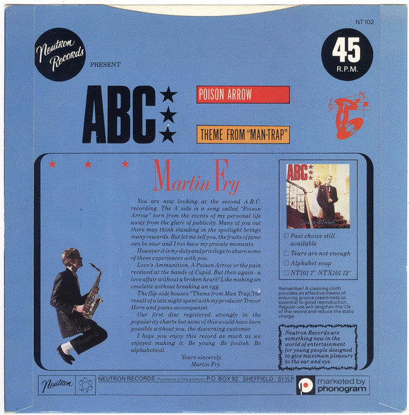 ABC : Poison Arrow (7", Single, Pap)