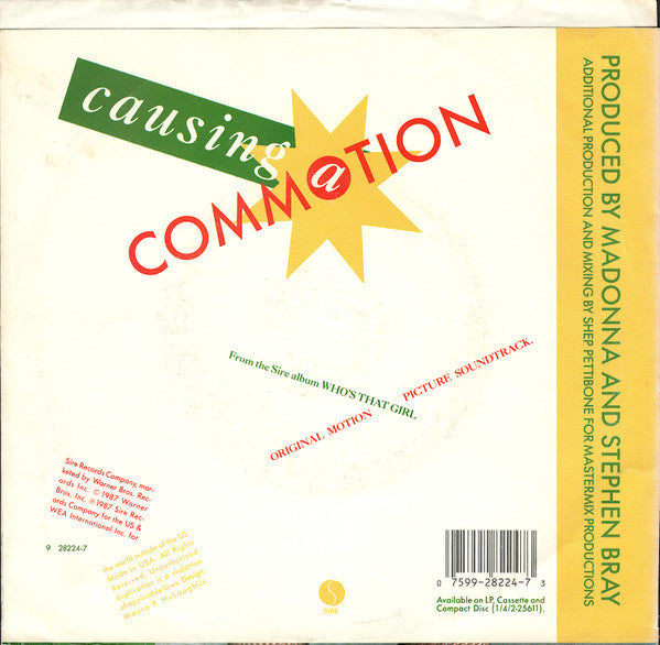 Madonna : Causing A Commotion (7", Single, SRC)