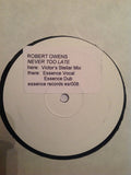 Robert Owens : Never Too Late (12", Promo, W/Lbl)