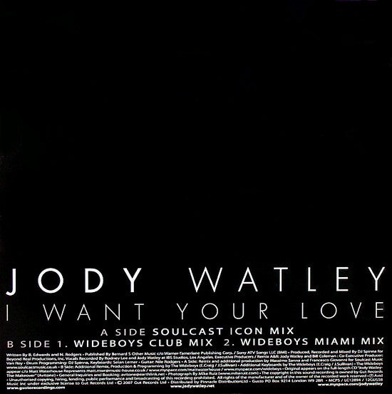 Jody Watley : I Want Your Love (12", Single)