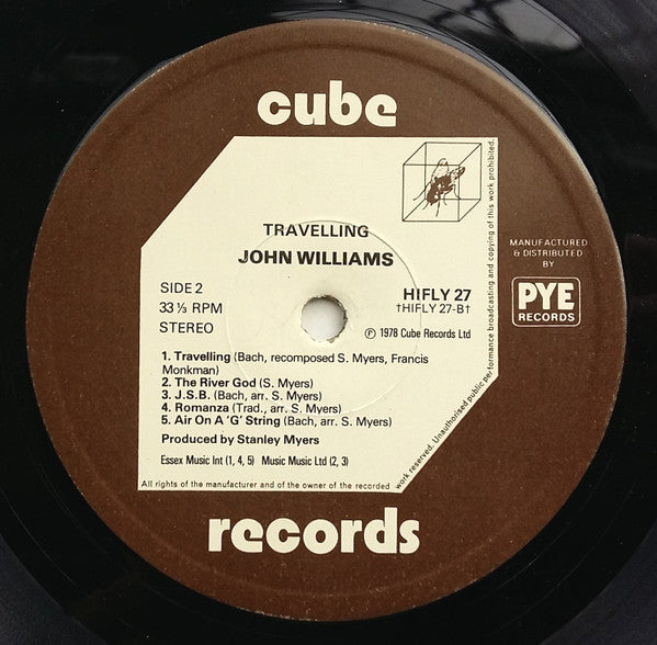 John Williams (7) : Travelling (LP, Album)