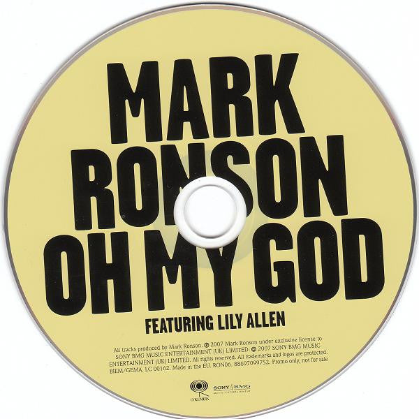 Mark Ronson Featuring Lily Allen : Oh My God (CD, Single, Promo)