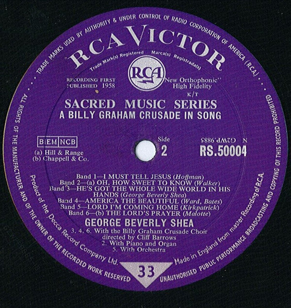 George Beverly Shea : A Billy Graham Crusade In Song (LP)