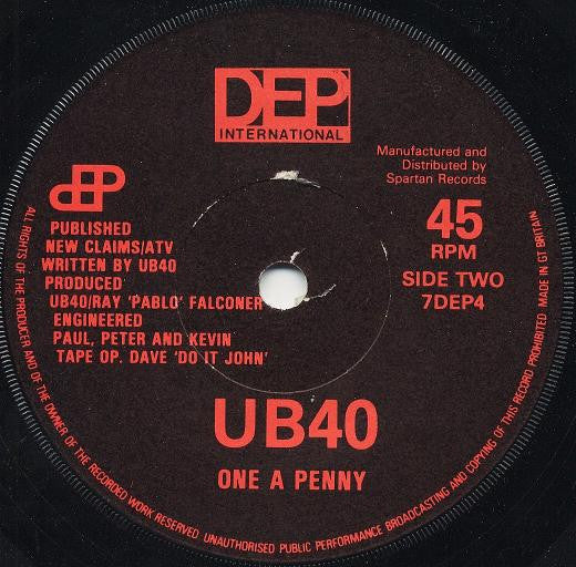 UB40 : Love Is All Is All Right (7", Single)