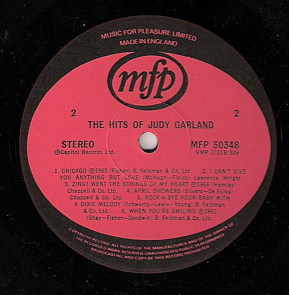Judy Garland : The Hits Of Judy Garland (LP, Comp, RE)