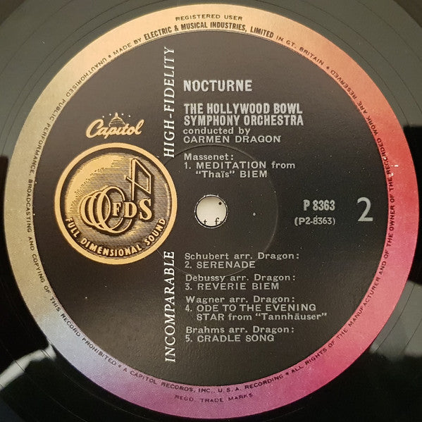 The Hollywood Bowl Symphony Orchestra Conducted By Carmen Dragon : Nocturne (LP, Album)