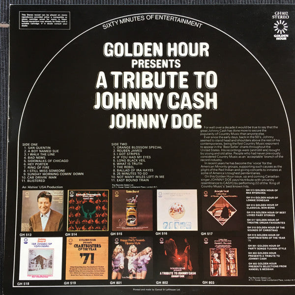 Johnny Doe : A Tribute To Johny Cash By Johnny Doe (LP)