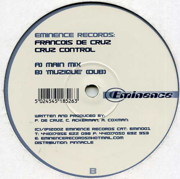Francois De Cruz : Cruz Control (12", Single)