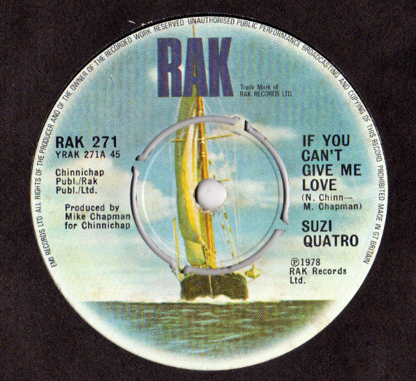 Suzi Quatro : If You Can't Give Me Love (7", Single, Pic)