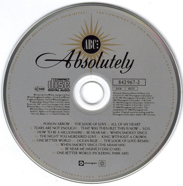 ABC : Absolutely (CD, Comp, RE, RP, PMD)