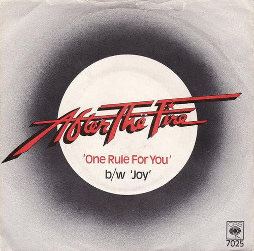 After The Fire : One Rule For You (7", Single, Red)