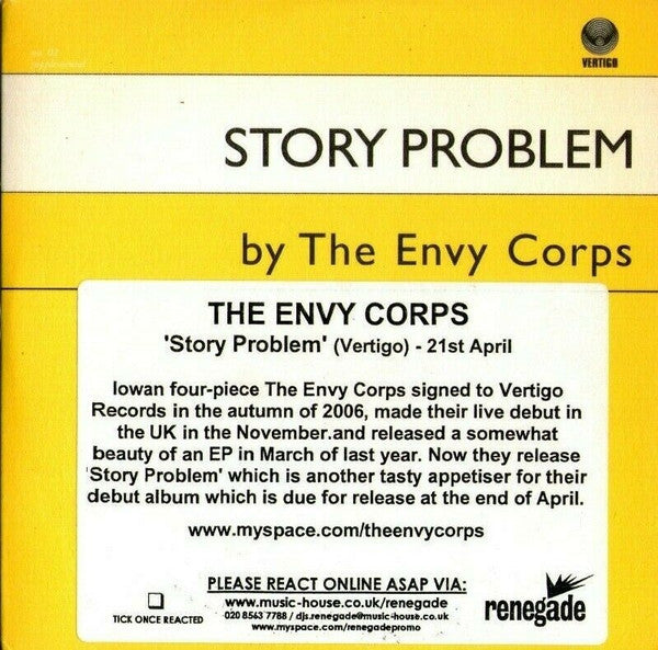 The Envy Corps : Story Problem (CD, Single, Promo)