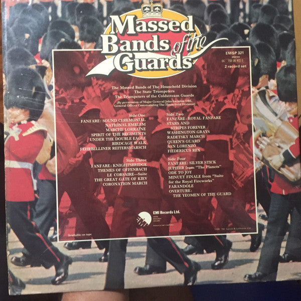 Massed Bands Of The Household Division, The State Trumpeters, The Trumpeters Of The Coldstream Guards : Massed Bands Of The Guards (2xLP, Album)