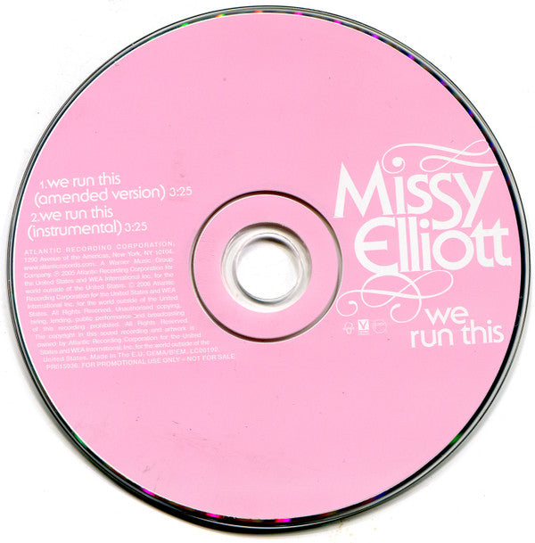 Missy Elliott : We Run This (CD, Promo)