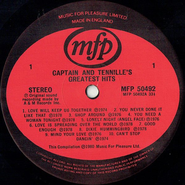 Captain And Tennille : 20 Greatest Hits (LP, Comp, EMI)