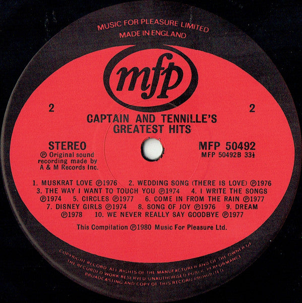 Captain And Tennille : 20 Greatest Hits (LP, Comp, EMI)
