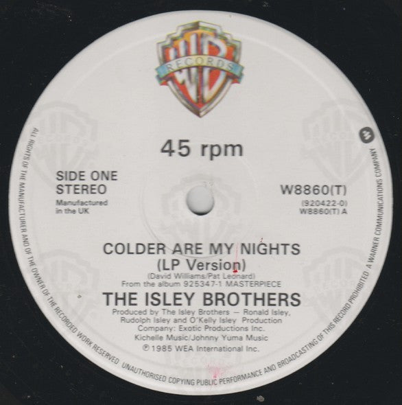 The Isley Brothers : Colder Are My Nights (12", Single)