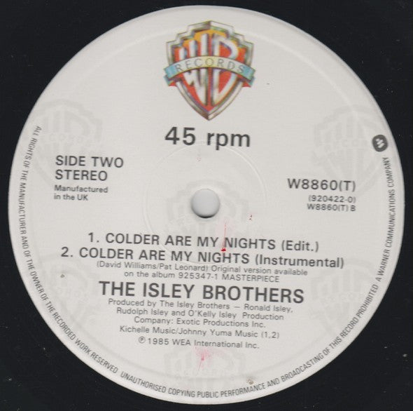 The Isley Brothers : Colder Are My Nights (12", Single)