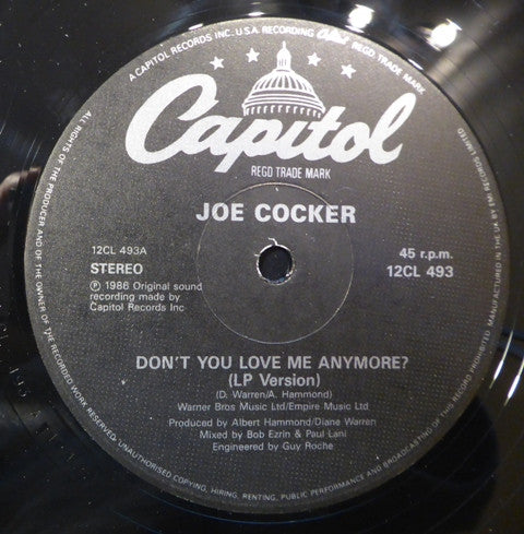 Joe Cocker : Don't You Love Me Any More (12", Maxi)