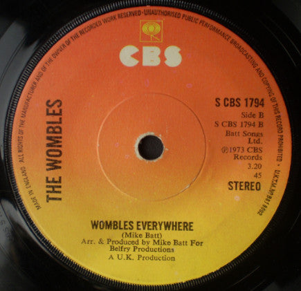The Wombles : The Wombling Song (7", Single, RE, Sol)